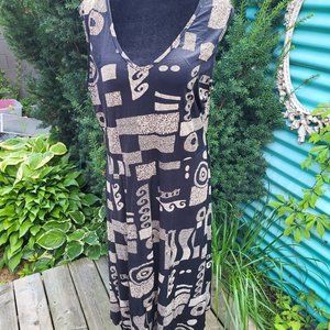 Vintage geometrical pattern maxi dress